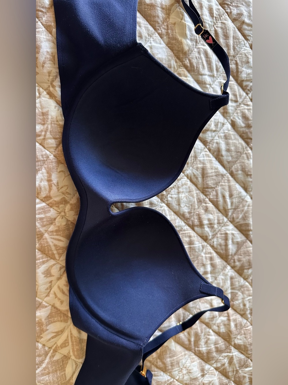 Victoria's Secret LOVE CLOUD Perfect Shape Incredible Push-Up Navy Blue Bra 34C - Picture 7 of 12